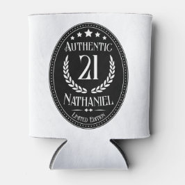 Porta-lata Vintage Authentication Para Ele aniversário de 21 