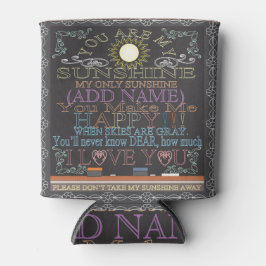 Porta-lata Vintage Chalkboard Add a Name Can Cooler