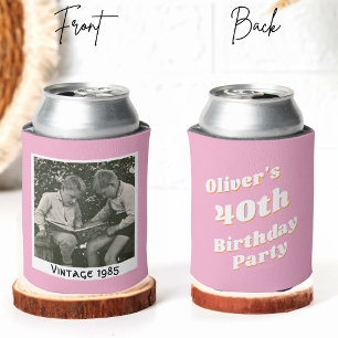 Porta-lata Vintage Custom 30 40th 50th 60th Birthday Crew