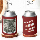 Porta-lata Vintage Custom 30 40th 50th 60th Birthday Crew<br><div class="desc">Vintage Custom 30 40th 50th 60th Birthday Crew Can Cooler</div>