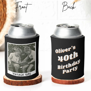 Porta-lata Vintage Custom 30 40th 50th 60th Birthday Crew