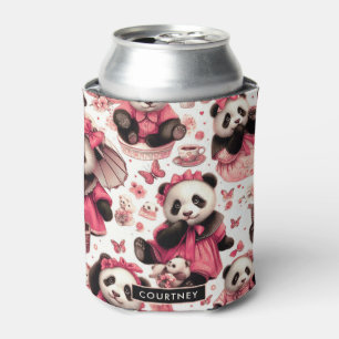 Porta-lata Vintage Cute Baby Panda Sem Olhos