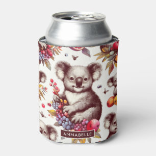 Porta-lata Vintage Cute Koala Painting Sem Fios