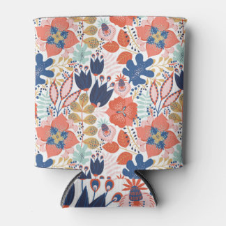 Porta-lata Vintage floral brilhante: estilo escandinavo.