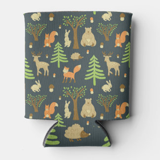 Porta-lata Vintage Forest Animal, Padrão Infantil.