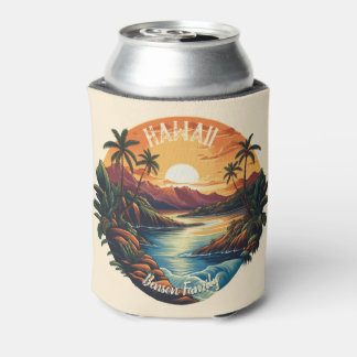Porta-lata Vintage Hawaii Tropical Beach Viagem