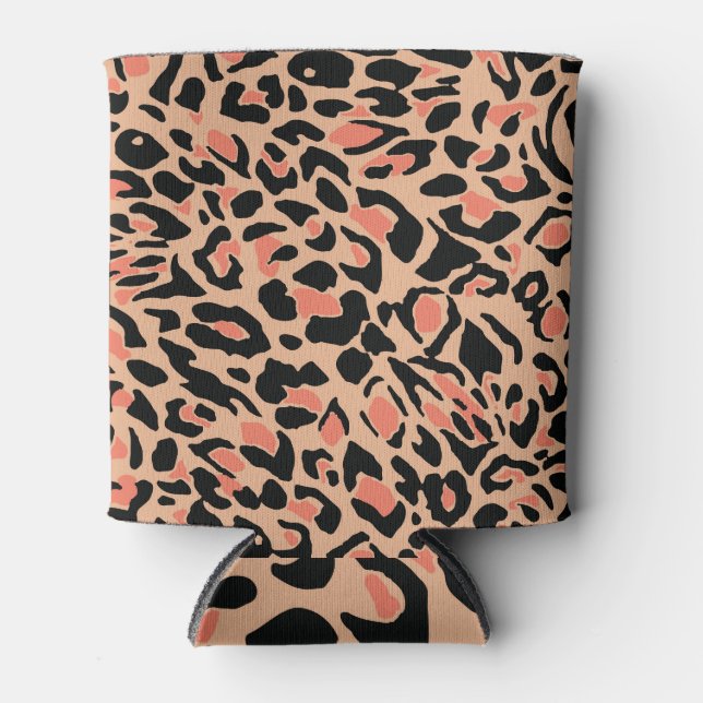 Porta-lata Vintage Leopard Pattern Design (Frente)