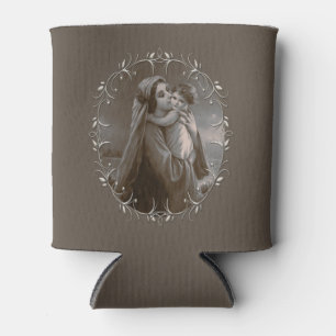 Porta-lata Vintage Madonna e Child com Silver Frame