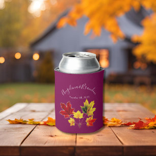 Porta-lata Vintage Maple deixa no profundo casamento vermelho