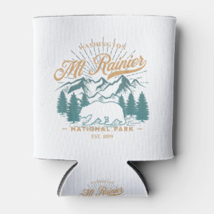 Porta-lata Vintage Monte Rainier National Park Bear Caminhand