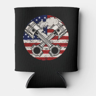 Porta-lata Vintage Patriótica do Carro Muscular do Pavilhão A