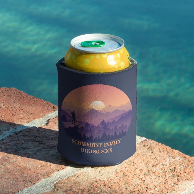 Porta-lata Vintage Púrpura Amarelo Hike Sunset (Piscina in situ)