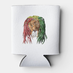 Porta-lata Vintage Rasta Reggae Lion