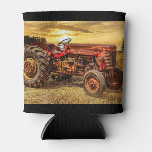 Porta-lata Vintage Red Fazenda Trator (Frente)