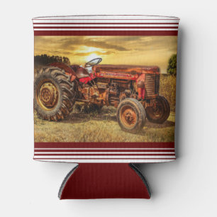 Porta-lata Vintage Red Trator Antiquado Trator Fazenda
