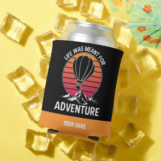 Porta-lata Vintage Retro Sunset, Balão de Ar Quente