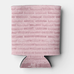 Porta-lata Vintage Rosa: Muro de Brick Romance.