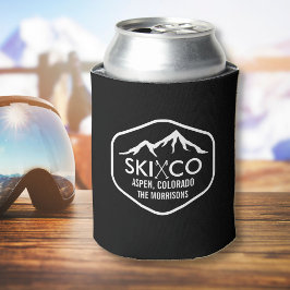 Porta-lata Vintage Ski Mountain Aspen Cerveja Personalizada