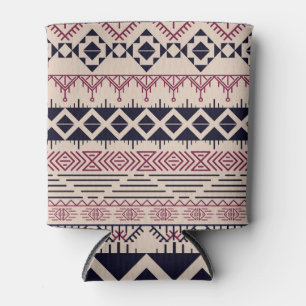 Porta-lata Vintage tribal asteca, padrão étnico.