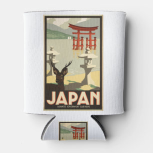 Porta-lata Vintage-Viagem-Poster-Japan Deer