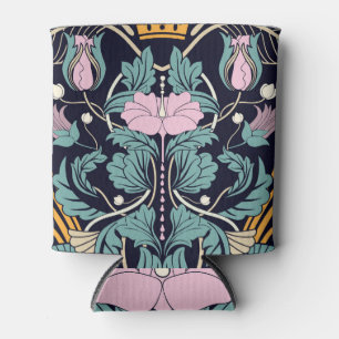 Porta-lata Vintagem floral, art nouveau, papel de parede sem