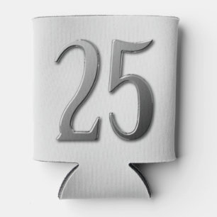 Porta-lata Vinte e cinco textos personalizados do número 25 e