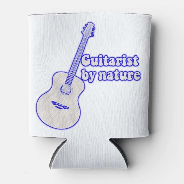 Porta-lata Violão-azul. Guitarista por natureza (Frente)