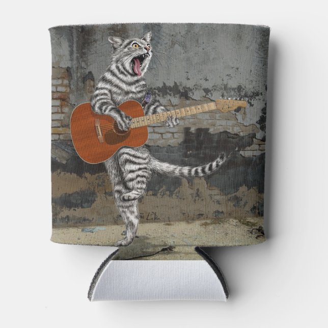 Porta-lata Violão de gato acústico (Frente)
