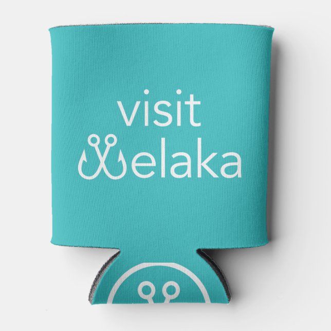 Porta-lata Visita Welaka Coozie - Teal (Frente)