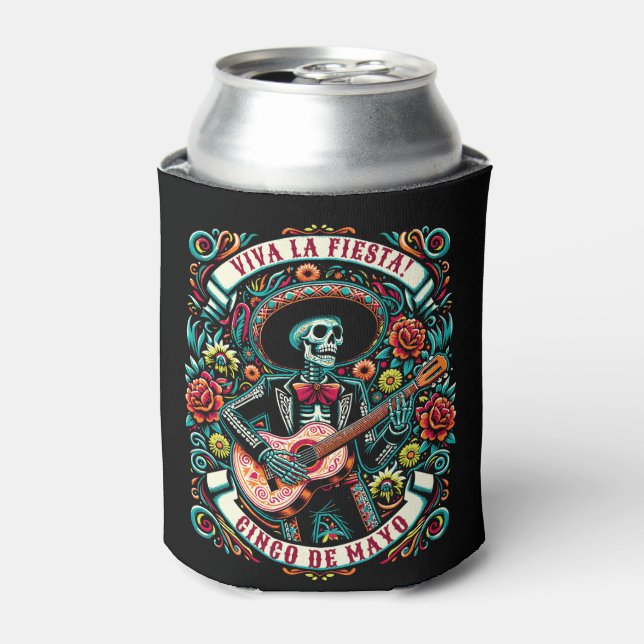 Porta-lata Viva La Fiesta! Cinco de Mayo design (Can Front)