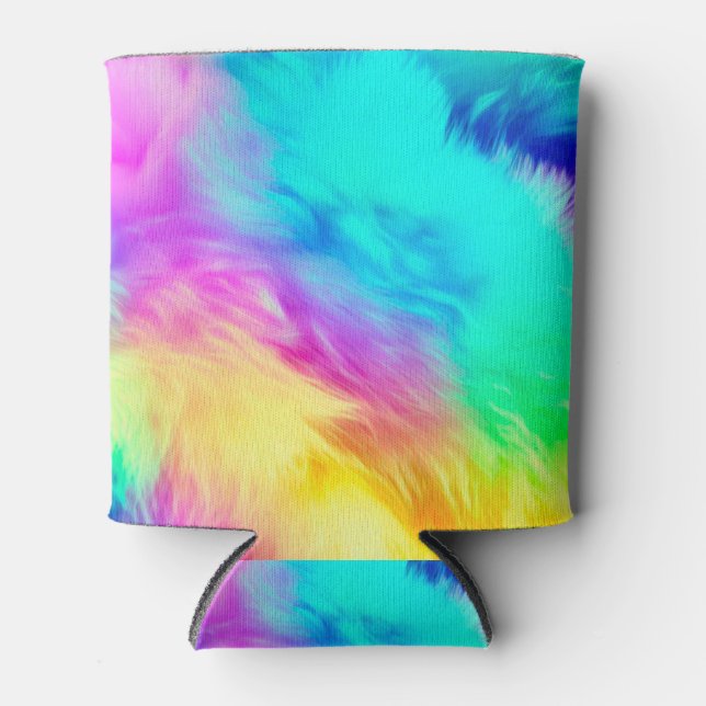 Porta-lata Vivid Rainbow Fluffy Fur Texture-75201 (Frente)