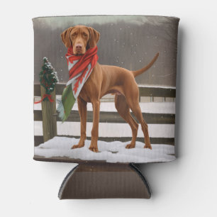 Porta-lata Vizsla Dog no Natal da Neve