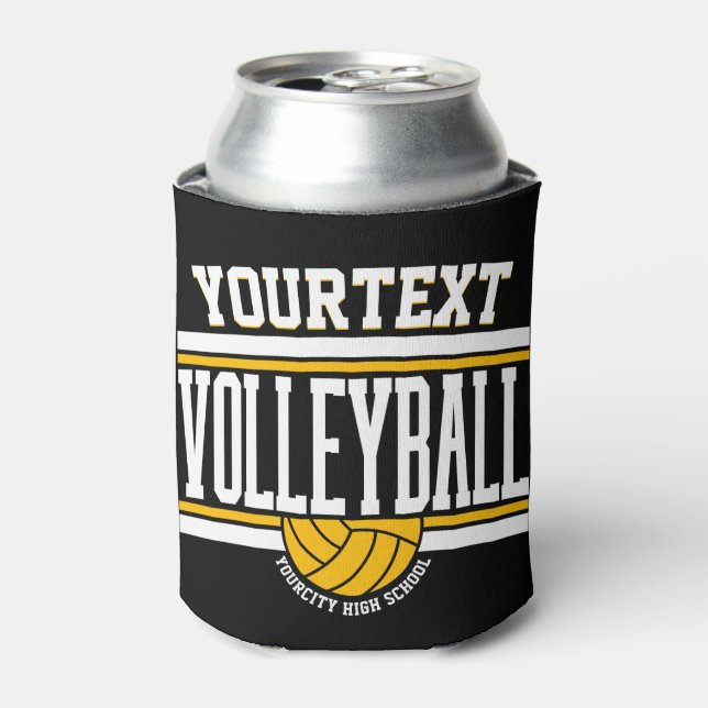 Porta-lata Volleyball Personalizado Nome Jogador Equipe Escol (Can Front)