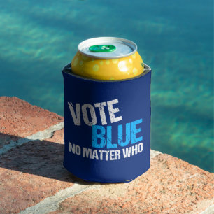 Porta-lata Vote Azul Não Importa Quem Partido Democrata