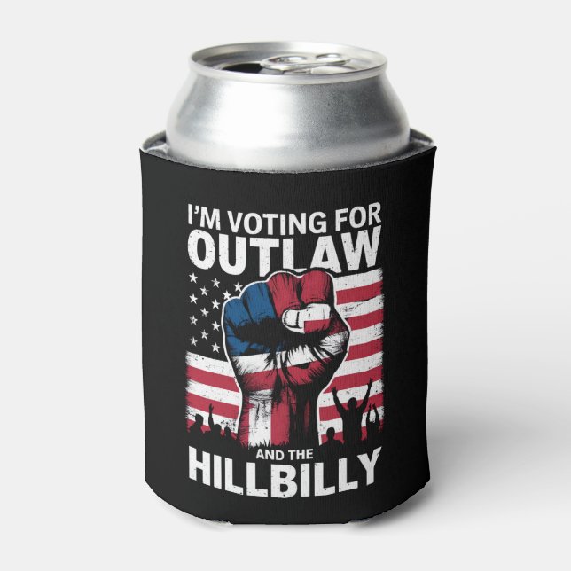 Porta-lata Voto a favor do Outlaw e do Hillbilly 2024 U (Can Front)