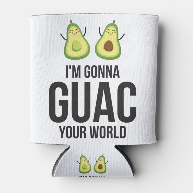 Porta-lata Vou guiar seu mundo Engraçado Guacamole Avocado (Frente)
