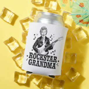 Porta-lata Vovó Rockstar - Design de Música Divertida e Retro