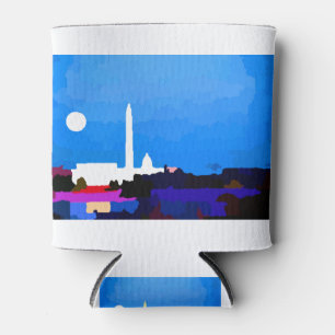 Porta-lata Washington DC Skyline Full Moon