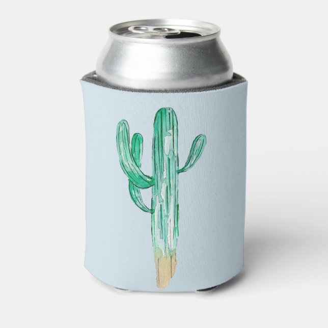 Porta-lata Watercolor Cactus Koozie (Can Back)