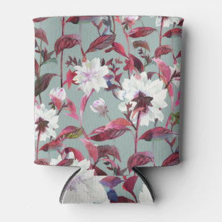 Porta-lata Watercolor Floral: Blooms Desenhados À Mão.