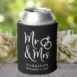 Porta-lata Wedding Favor Sr. e Sra. Black