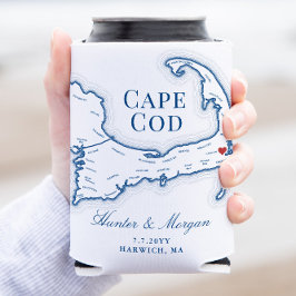 Porta-lata Wequassett Resort Cape Cod Map Wedch Favor