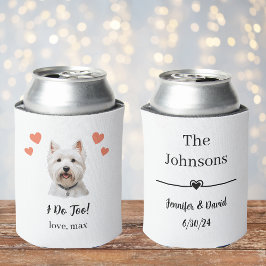 Porta-lata West Highland Terrier Pet Weding Can Cooler