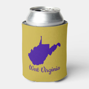 Porta-lata West Virginia azul e Dourado