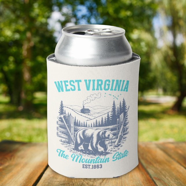 Porta-lata West Virginia The Mountain State (Criador carregado)