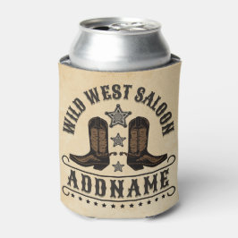 Porta-lata Western Cowboy Boots ADD NAME Xerife Spurs Saloon