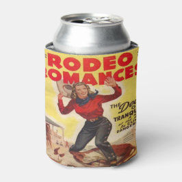 Porta-lata Western Rodeo Cowgirl Tying Calf Rodeo Romance Ca