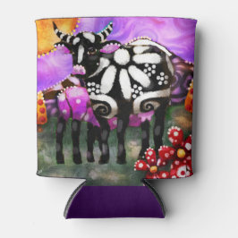 Porta-lata Whimsical Abstract Momma & Baby Cow Funky Farm