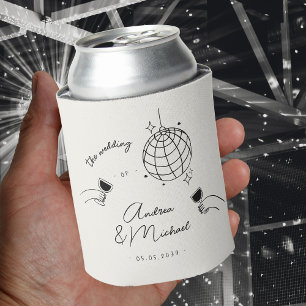 Porta-lata Whimsical Quirky Retro Disco - Favor De Casamento 
