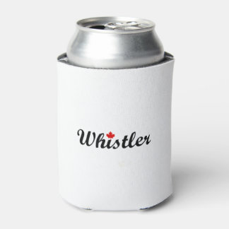 Porta-lata Whistler Canada Script Small Maple Leaf